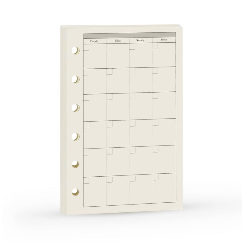 Harphia Planner Refill, Pocket Notebook, Month Tracker Binder Refills for 6 Holes Filofax/Personal Journal, 100Gsm Quality,45sheets/90pages A7 Refill, 4.84 x 3.23'', Harphia - Image 1